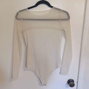 Abercrombie & Fitch white long sleeve bodysuit